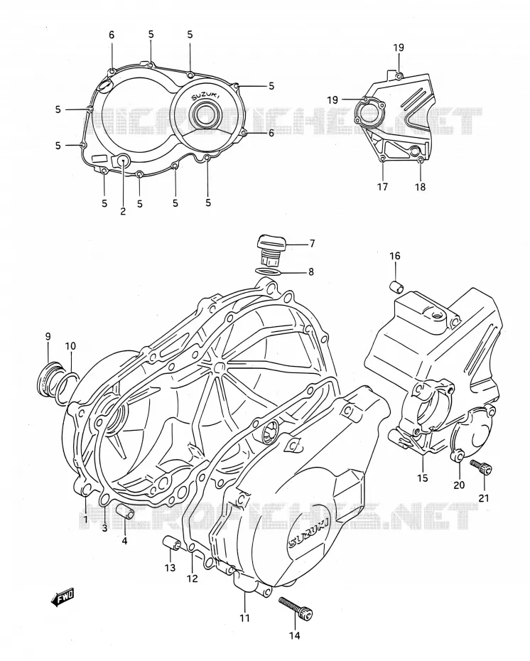 CARTER Suzuki MOTO 400 BANDIT 1993  GSF400 P (E03,E28,E33)