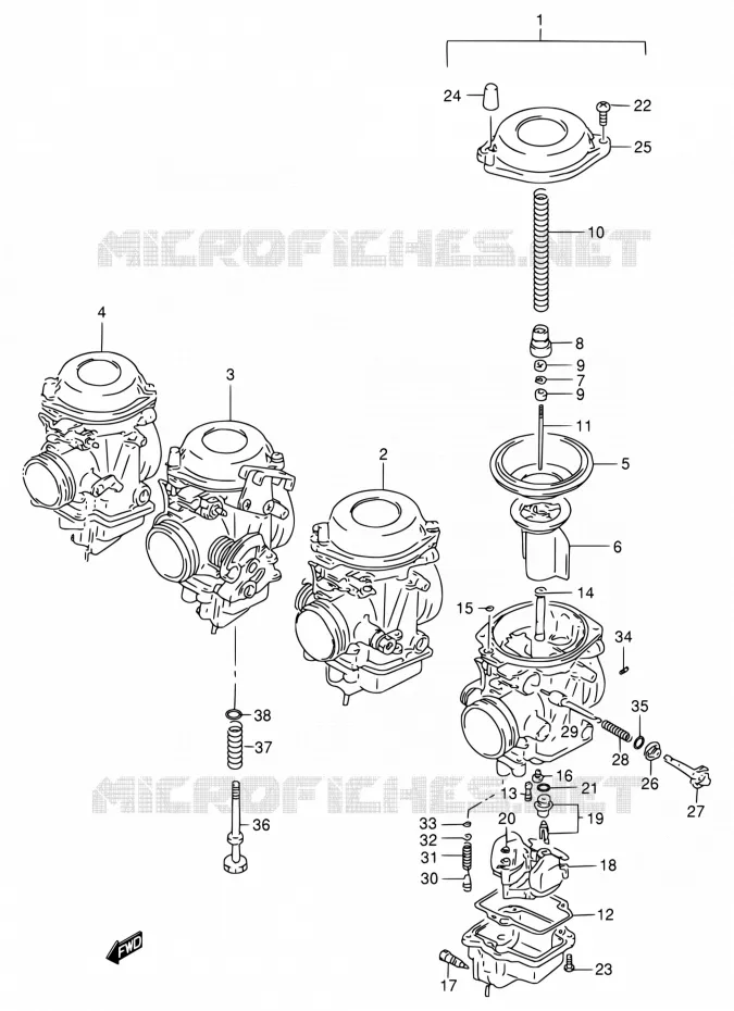 CARBURATEUR Suzuki MOTO 400 BANDIT 1997  GSF400VV