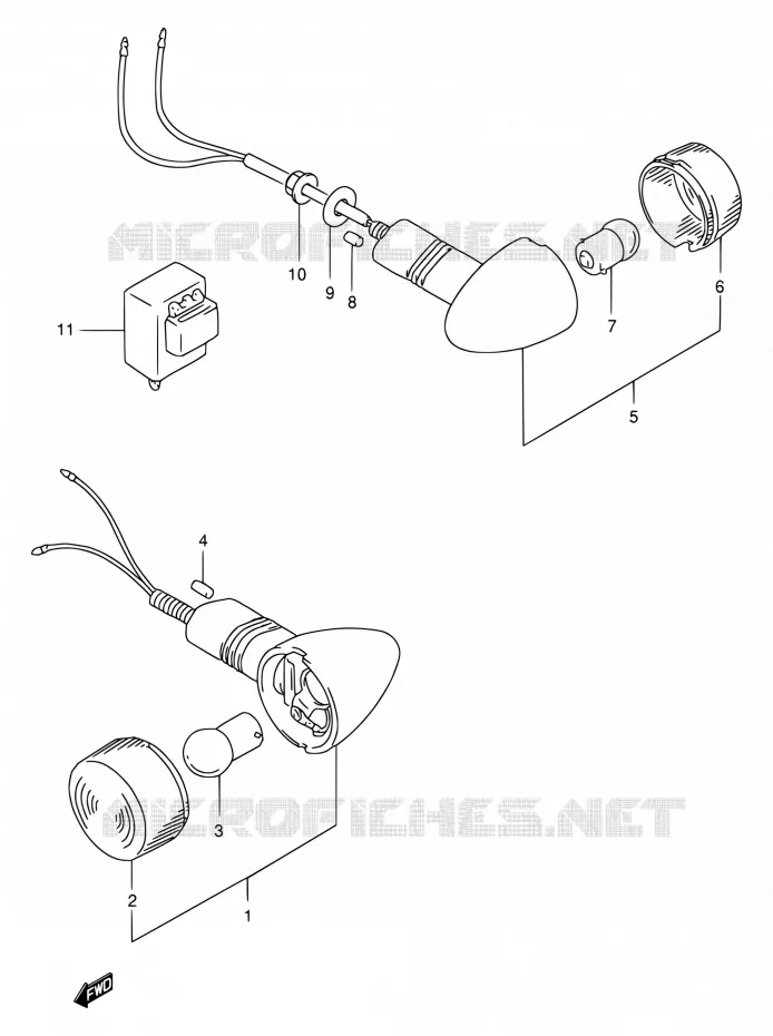CLIGNOTANTS Suzuki MOTO 400 BANDIT 1997  GSF400VV