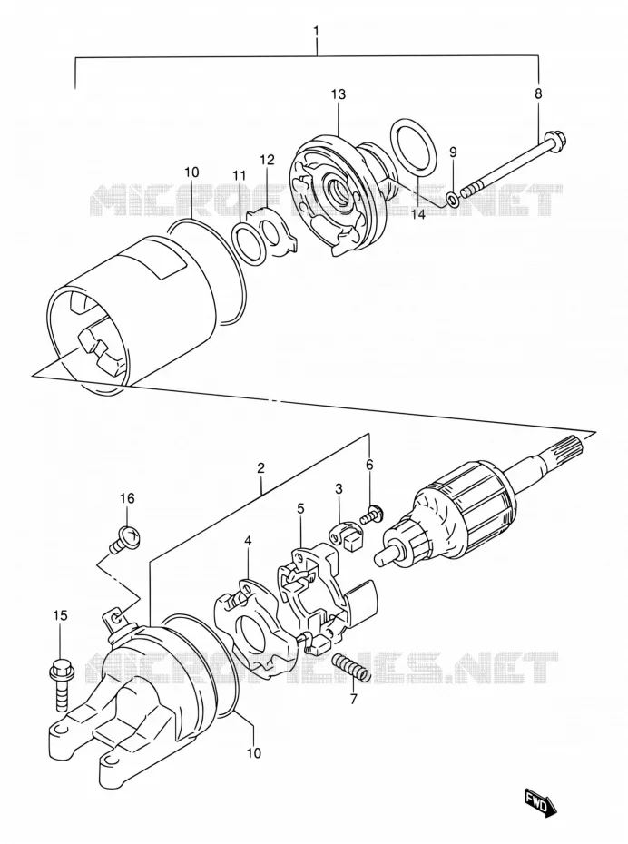 DEMARREUR Suzuki MOTO 400 BANDIT 1997  GSF400VV