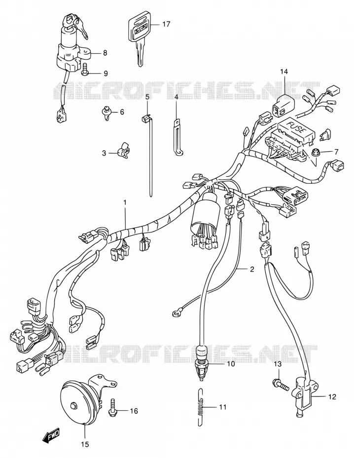 FAISCEAU ELECTRIQUE Suzuki MOTO 400 BANDIT 1997  GSF400VV