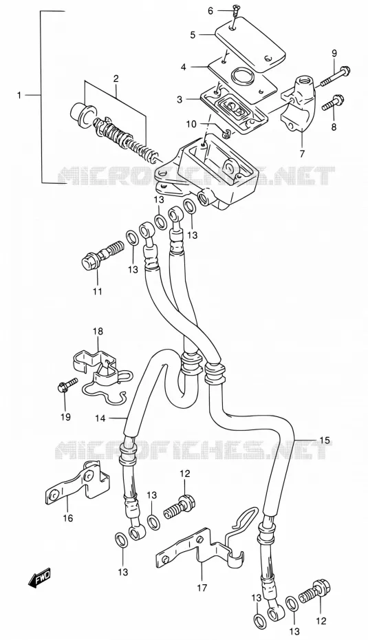 MAITRE CYLINDRE AVANT Suzuki MOTO 400 BANDIT 1997  GSF400VV