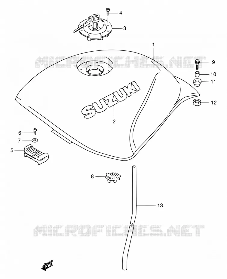 RESERVOIR D'ESSENCE Suzuki MOTO 400 BANDIT 1997  GSF400VV