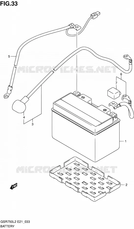 BATTERIE (GSR750L2 E24) Suzuki MOTO 750 GSR 2012  GSR750L2(E24)