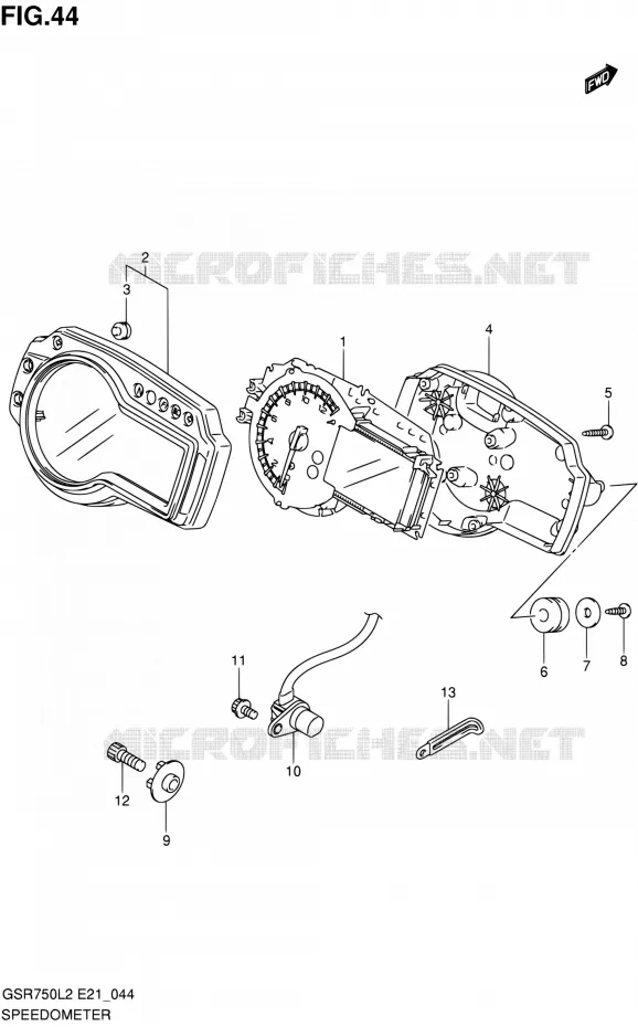 COMPTEUR (GSR750L2 E21) Suzuki MOTO 750 GSR 2012  GSR750L2(E24)