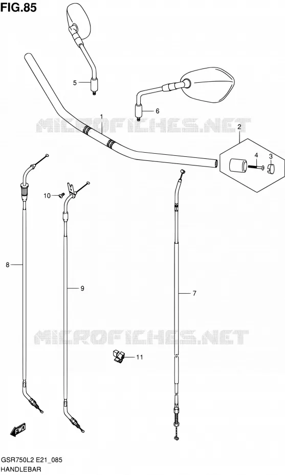 GUIDON Suzuki MOTO 750 GSR 2012  GSR750L2(E24)