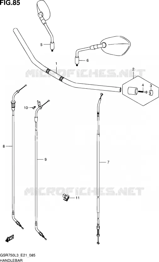 GUIDON Suzuki MOTO 750 GSR 2013  GSR750 L3 (E24)