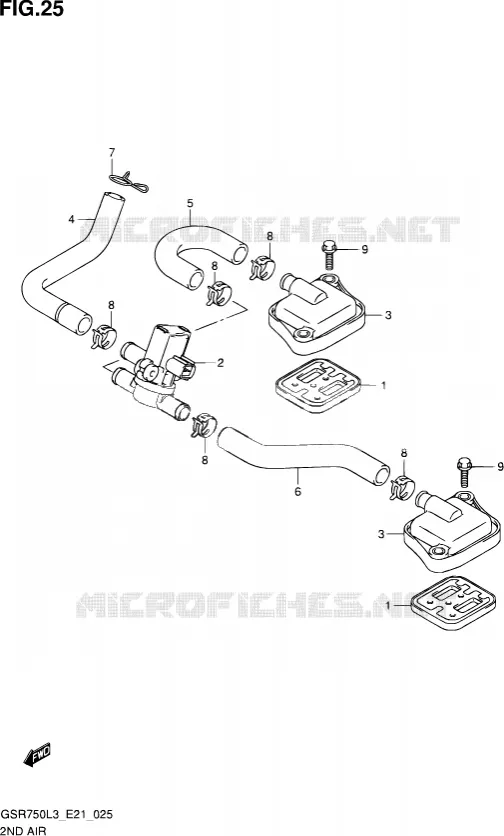 SYSTEME RECYCLAGE GAZ ECHAPPEMENT Suzuki MOTO 750 GSR 2013  GSR750 L3 (E24)