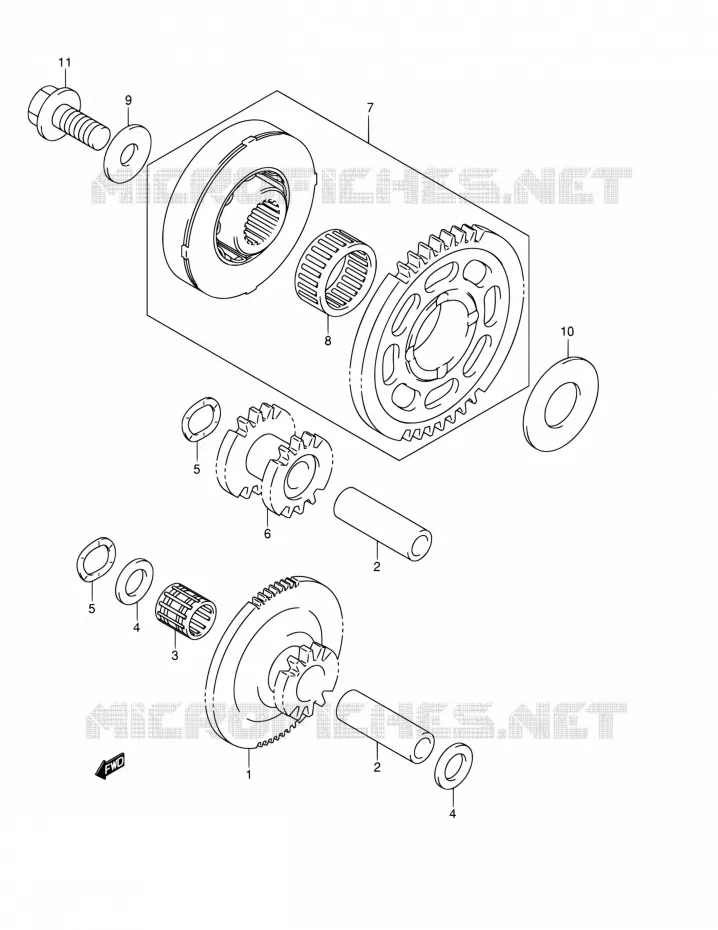 ROUE LIBRE DE DEMARREUR Suzuki MOTO 1000 GSX-R 2004  GSX-R1000K4(E02,E19,E24,E37)