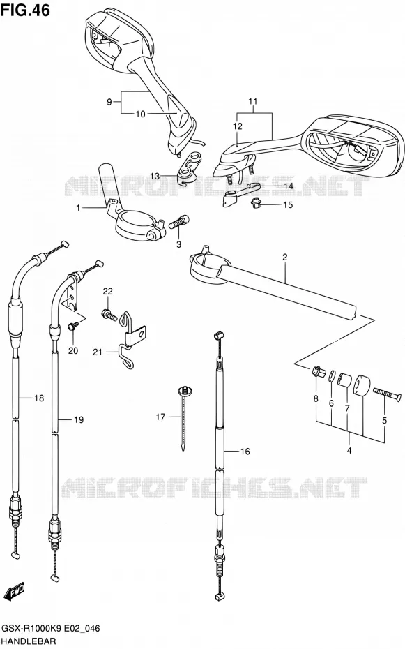 GUIDON Suzuki MOTO 1000 GSX-R 2009  GSX-R1000 K9 (E02,E14,E19,E24)