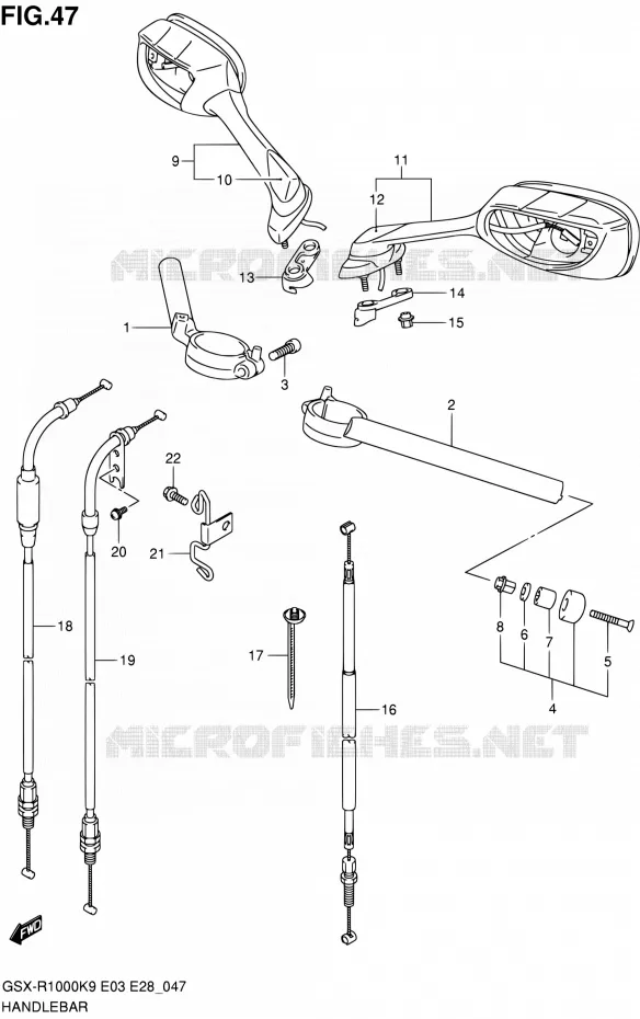 GUIDON Suzuki MOTO 1000 GSX-R 2009  GSX-R1000 K9 (E03,E28,E33)