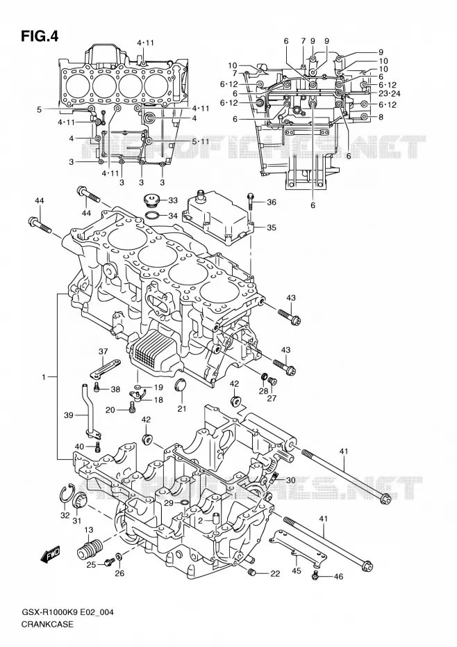 CARTER Suzuki MOTO 1000 GSX-R 2010  GSX-R1000 L0 (E02,E14,E19,E24,E51,P37)