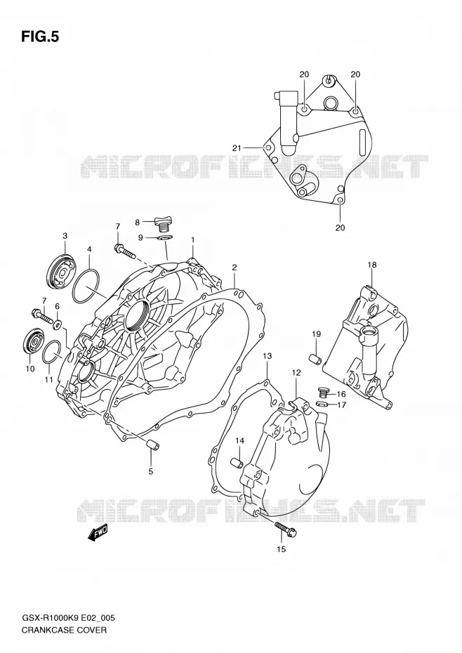 CARTER Suzuki MOTO 1000 GSX-R 2010  GSX-R1000 L0 (E02,E14,E19,E24,E51,P37)