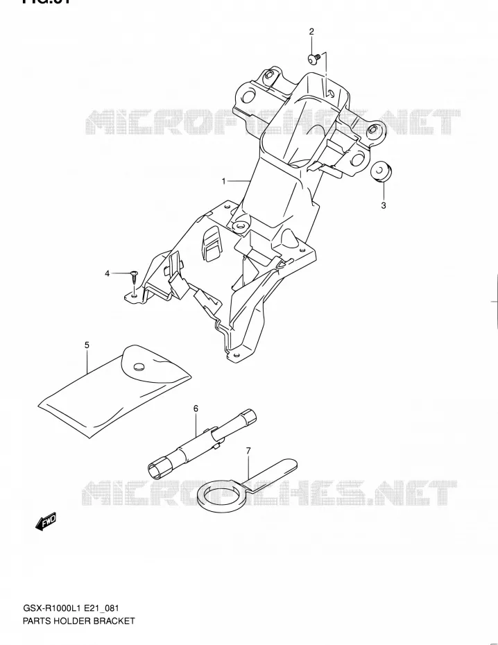 TROUSSE A OUTILS Suzuki MOTO 1000 GSX-R 2011  GSX-R1000L1(E24)