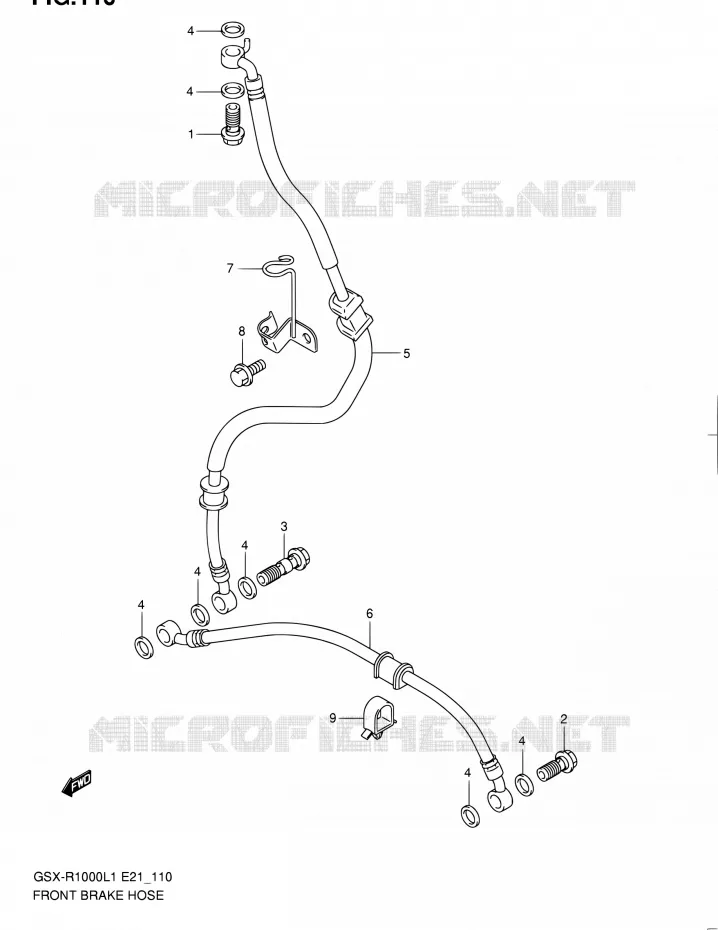 DURITE DE FREIN AVANT Suzuki MOTO 1000 GSX-R 2011  GSX-R1000L1(E51)