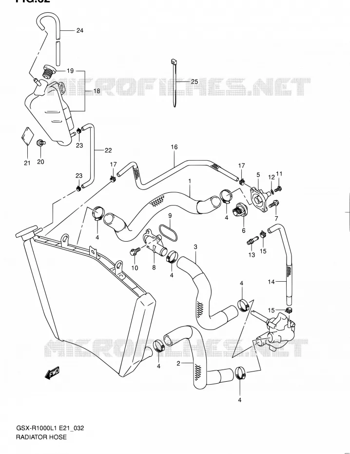 DURITE DE RADIATEUR Suzuki MOTO 1000 GSX-R 2011  GSX-R1000L1(E51)