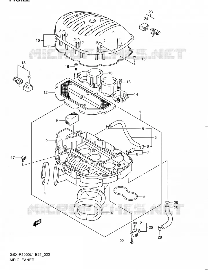 FILTRE A AIR Suzuki MOTO 1000 GSX-R 2011  GSX-R1000L1(E51)