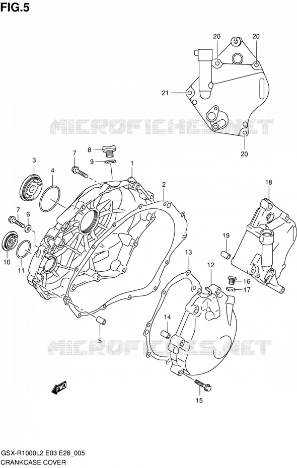 CARTER Suzuki MOTO 1000 GSX-R 2012  GSX-R1000 L2 (E03,E28,E33)