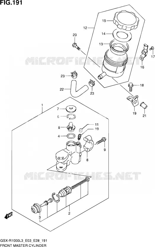 MAITRE CYLINDRE AVANT Suzuki MOTO 1000 GSX-R 2013  GSX-R1000 L3/GSX-R1000Z L3 (E03,E28,E33)