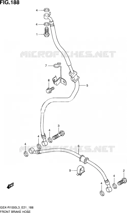DURITE DE FREIN AVANT Suzuki MOTO 1000 GSX-R 2013  GSX-R1000 L3/GSX-R1000Z L3 (E24)