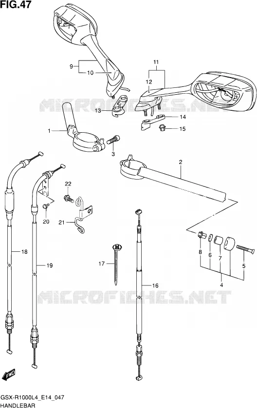 GUIDON Suzuki MOTO 1000 GSX-R 2014  GSX-R1000 L4  (E14)