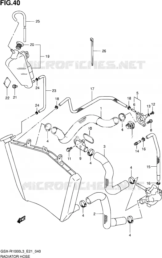 DURITE DE RADIATEUR Suzuki MOTO 1000 GSX-R 2013  GSX-R1000UF L3 (E21)