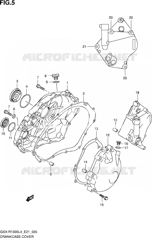 CARTER Suzuki MOTO 1000 GSX-R 2015  GSX-R1000UF L4 (E21)