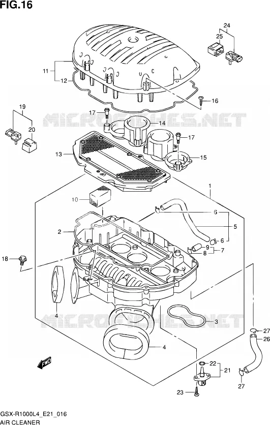 FILTRE A AIR Suzuki MOTO 1000 GSX-R 2015  GSX-R1000UF L4 (E21)
