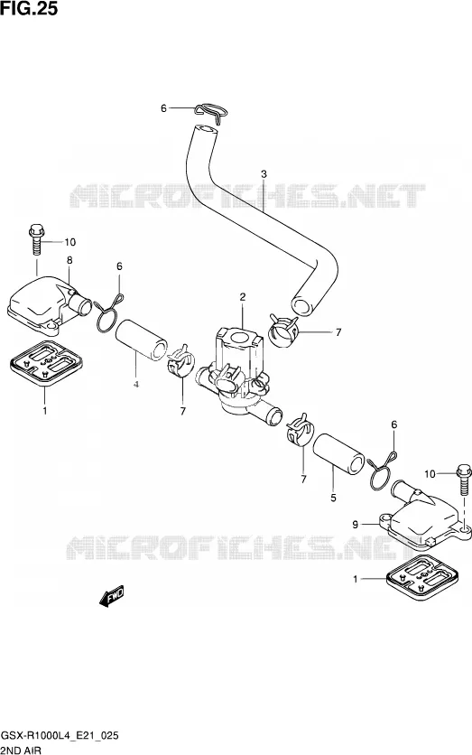 SYSTEME RECYCLAGE GAZ ECHAPPEMENT Suzuki MOTO 1000 GSX-R 2015  GSX-R1000UF L4 (E21)