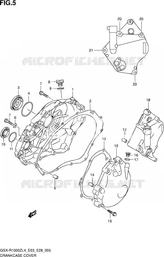 CARTER Suzuki MOTO 1000 GSX-R 2014  GSX-R1000Z L4 (E03,E28)