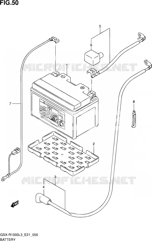 BATTERIE (GSX-R1000UFL3 E21) Suzuki MOTO 1000 GSX-R 2013  GSX-R1000ZUF L3 (E21)