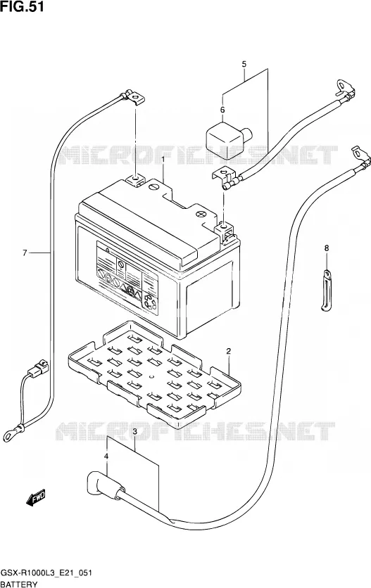 BATTERIE (GSX-R1000ZL3 E21) Suzuki MOTO 1000 GSX-R 2013  GSX-R1000ZUF L3 (E21)