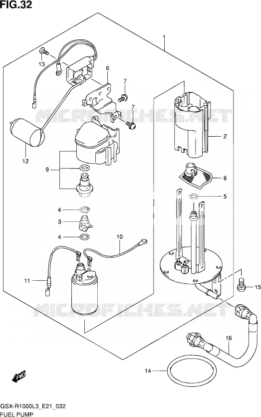 POMPE A ESSENCE Suzuki MOTO 1000 GSX-R 2013  GSX-R1000ZUF L3 (E21)