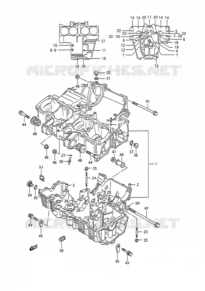 CARTER Suzuki MOTO 1100 GSX-R 1992  GSX-R1100 M (E03,E28,E33)