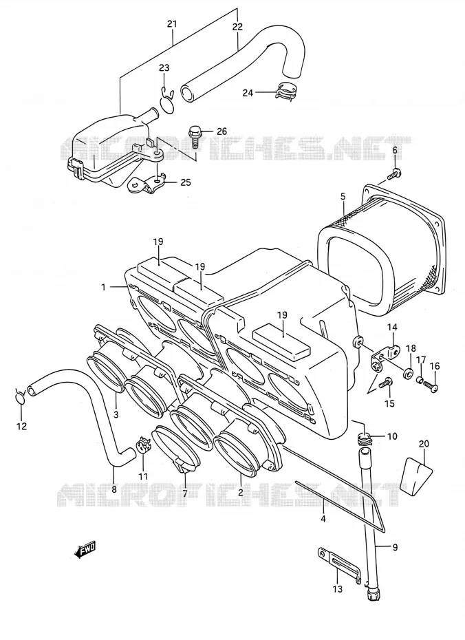 FILTRE A AIR Suzuki MOTO 1100 GSX-R 1992  GSX-R1100 M (E03,E28,E33)