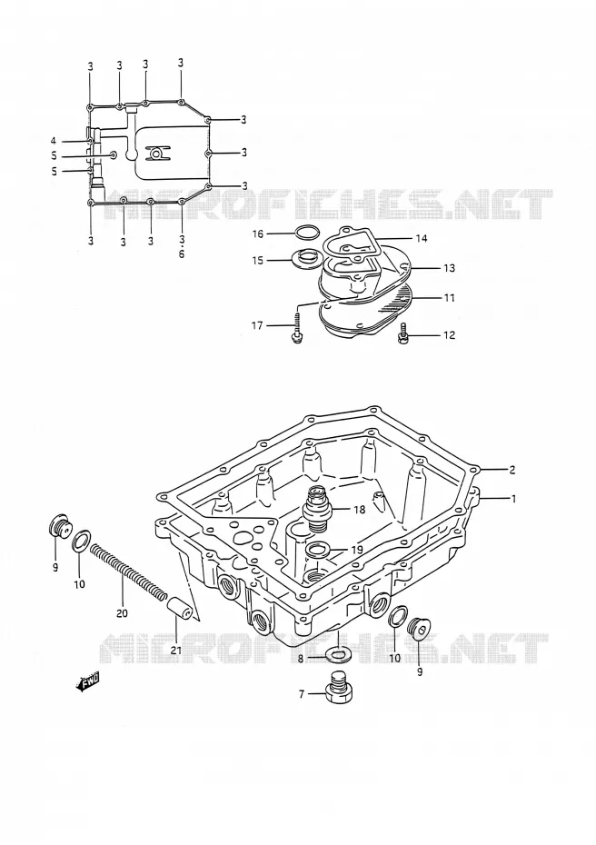 CARTER INFERIEUR Suzuki MOTO 1100 GSX-R 1992  GSX-R1100 N (E03,E28,E33)
