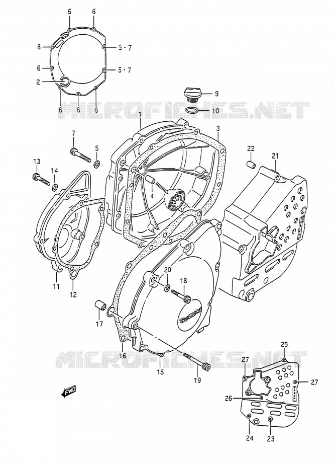 CARTER Suzuki MOTO 1100 GSX-R 1992  GSX-R1100 N (E03,E28,E33)