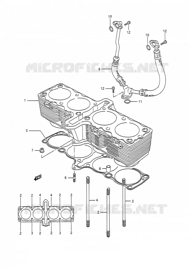 CYLINDRE Suzuki MOTO 1100 GSX-R 1992  GSX-R1100 N (E03,E28,E33)