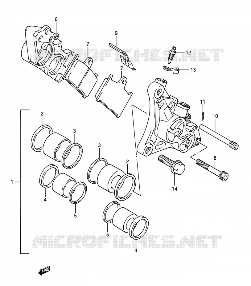 ETRIER DE FREIN AVANT Suzuki MOTO 1100 GSX-R 1992  GSX-R1100 N (E03,E28,E33)