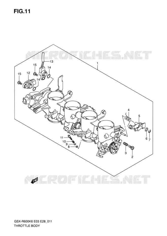 CORPS DE PAPILLON Suzuki MOTO 600 GSX-R 2007  GSX-R600 K7 (E03,E28,E33)