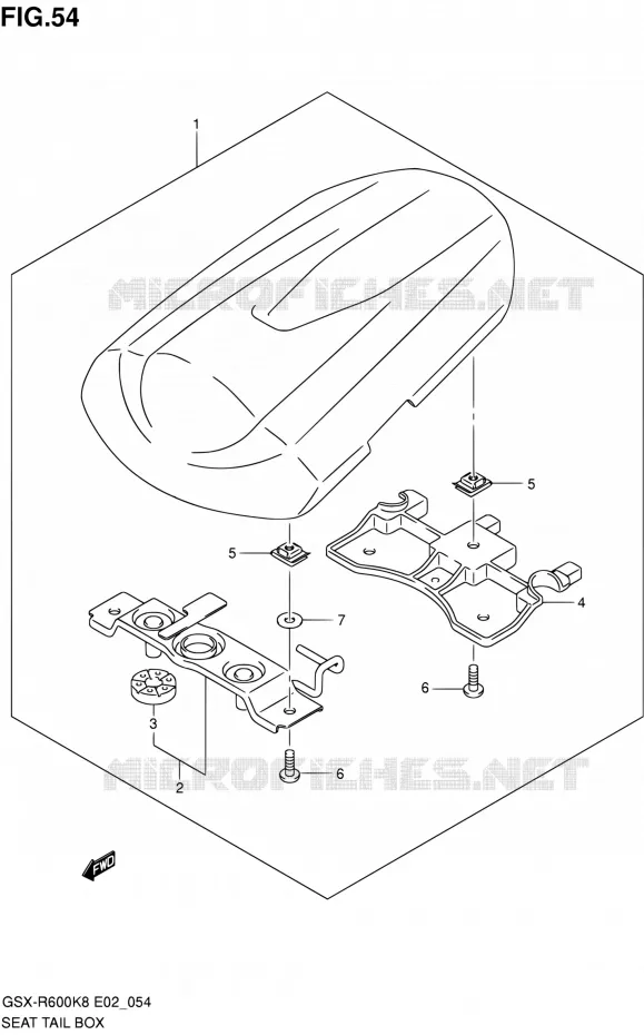 CAPOT DE SELLE Suzuki MOTO 600 GSX-R 2009  GSX-R600 K9 (E02,E19,E24)