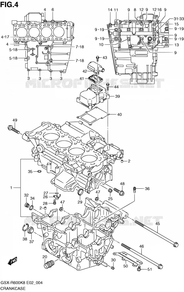CARTER Suzuki MOTO 600 GSX-R 2009  GSX-R600 K9 (E02,E19,E24)