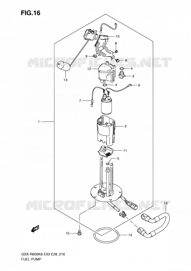POMPE A ESSENCE Suzuki MOTO 600 GSX-R 2009  GSX-R600 K9 (E03,E28,E33)