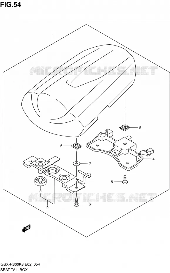 CAPOT DE SELLE Suzuki MOTO 600 GSX-R 2010  GSX-R600 L0 (E02,E19,E24)