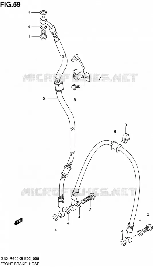 DURITE DE FREIN AVANT Suzuki MOTO 600 GSX-R 2010  GSX-R600 L0 (E02,E19,E24)