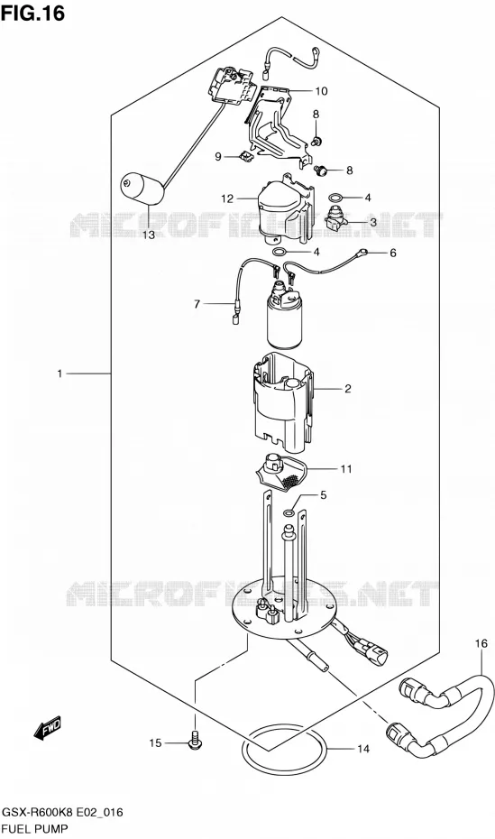 POMPE A ESSENCE Suzuki MOTO 600 GSX-R 2010  GSX-R600 L0 (E02,E19,E24)