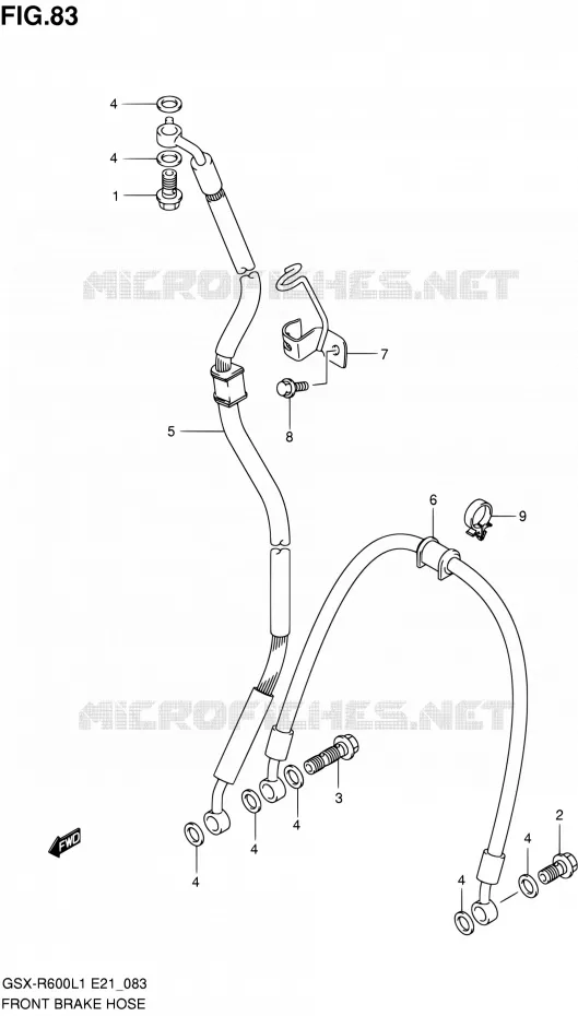 DURITE DE FREIN AVANT Suzuki MOTO 600 GSX-R 2011  GSX-R600L1(E24)
