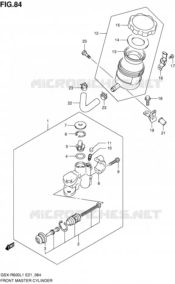 MAITRE CYLINDRE AVANT Suzuki MOTO 600 GSX-R 2011  GSX-R600L1(E24)