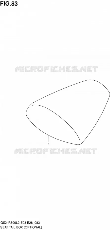 CAPOT DE SELLE (OPTIONAL) Suzuki MOTO 600 GSX-R 2012  GSX-R600L2(E03,E28,E33)
