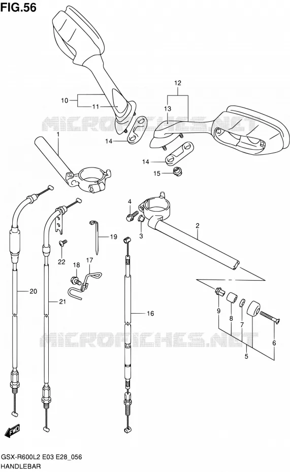 GUIDON Suzuki MOTO 600 GSX-R 2012  GSX-R600L2(E03,E28,E33)